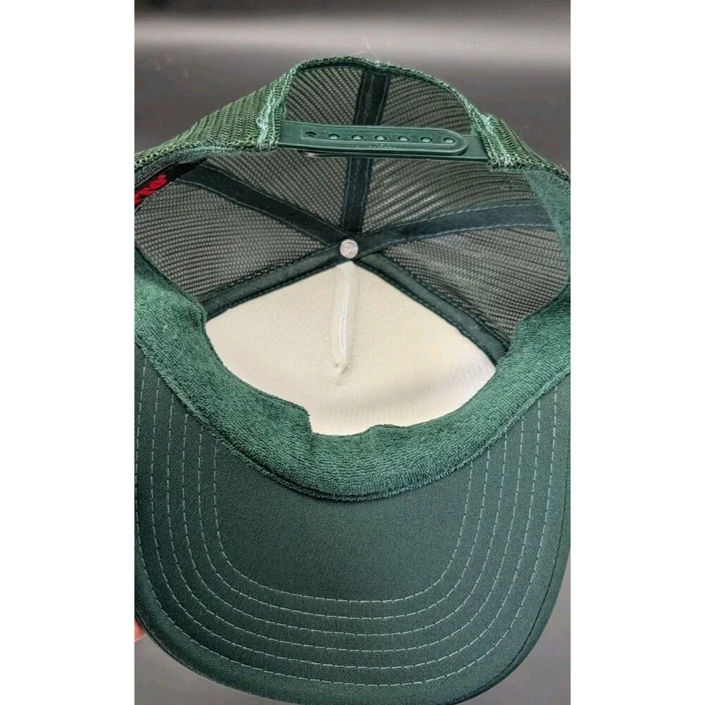 Y2K Miller Beer - Trucker Hat Mesh Snapback - GREEN - Adjustable